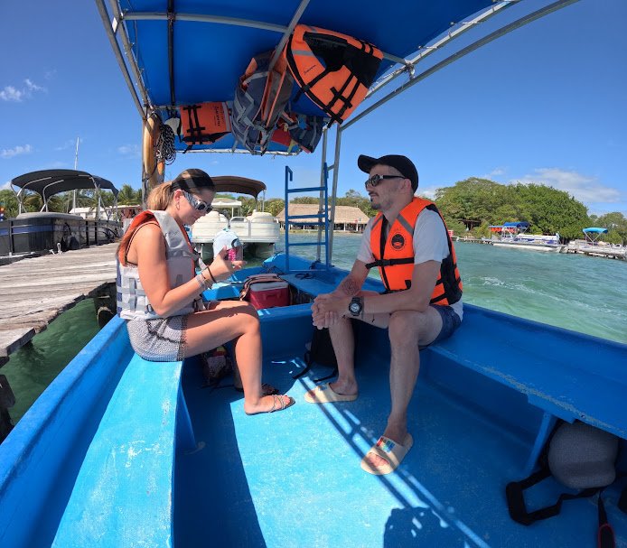 Enjoying a peaceful Bacalar Private Boat Tour